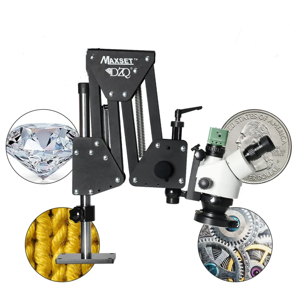 

7X-45X 3.5X-90X Multi-Directional Goldsmith Microscope Jewelry Stones Setting Microscope With 4k Camera Jewelry Tools