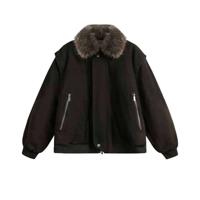 Men's Thickened Splicing Multi-Zipper White Duck Down Jackets Men's 2025 Winter Tooling Down Coats Male Handsome Chic Down Coats