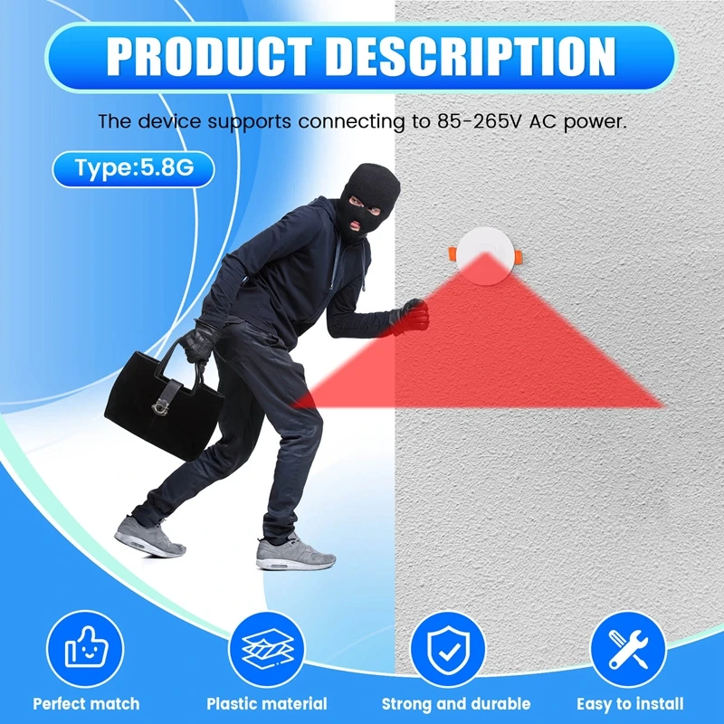 FULL-Zigbee Mmwave 인체 감지 감지기, 레이더 모션 센서, 릴레이 럭스 라이트, 거리 감지 투야, 220V, 110V