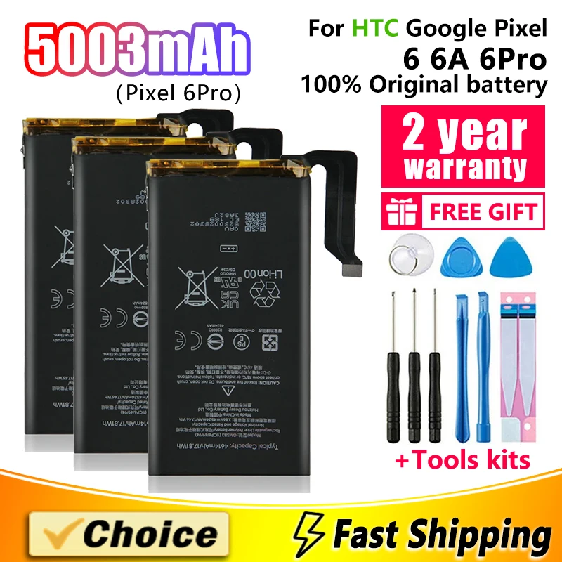 

GMSB3 G63QN GLU7G Original Replacement Battery For Google Pixel6 Pro Pixel 6 Pro 6A,Brand New Lithium Battery+Tool