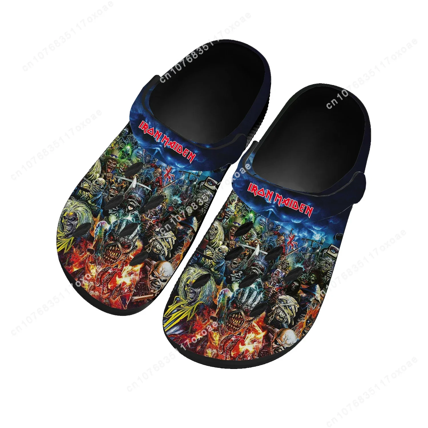 

Maidens Heavy Metal Rock Band Singer Music Iron Home Clog Men Women Youth Boy Girl Sandals Shoes Garden Custom Shoe Hole Slipper