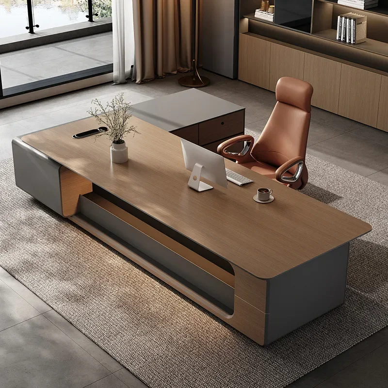 Executive Desk Large Office Table Modern Light CEO Manager Workstation High End Computer Desk for Home Office Study