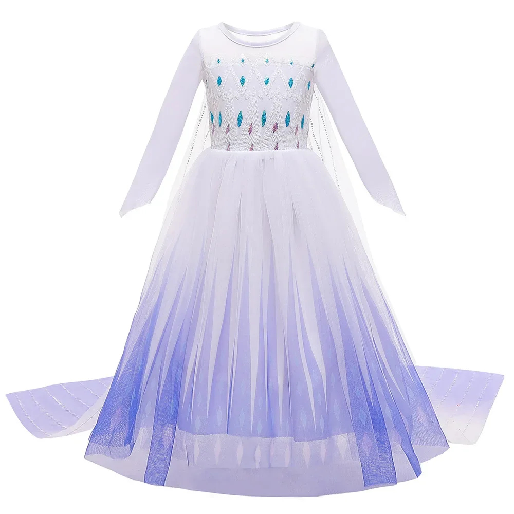 Girls Princess Dress  Halloween Cosplay Disguise Costume Kids Snow Queen Children Birthday Carnival Party Dress