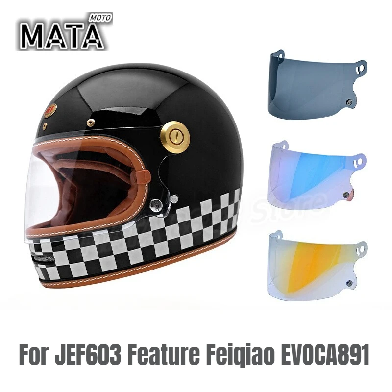 

JEF603 Full Helmet Lens Suitable for Feature EVOCA891 Day and Night Universal Revo Electroplating Helmet Accessories