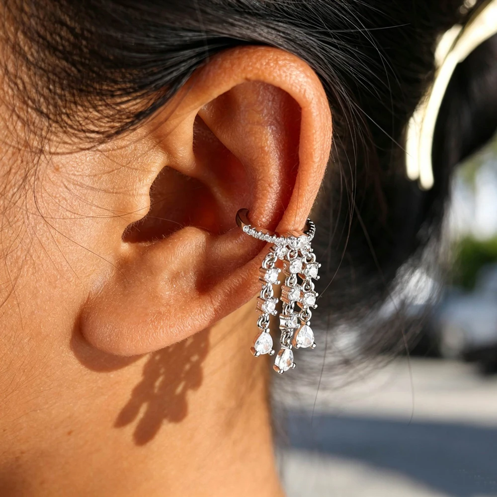 Luxus funkelnde Bling 5A CZ gepflastert bunte Zirkonia Kreis Linien Ohrstecker 2025, geometrische Mode Frauen Mädchen Schmuck – Detail 22