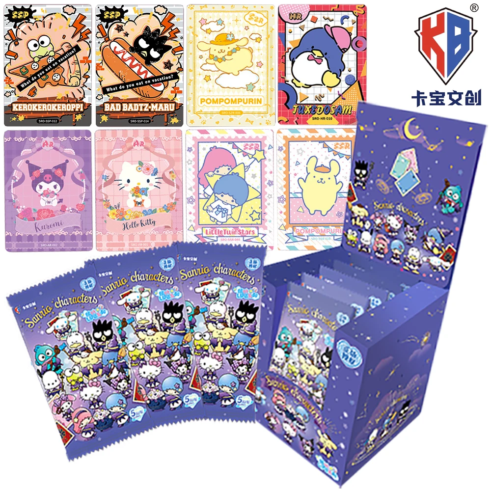 

Оригинальные коллекционные карты Kabao Sanrio, изысканное мастерство, детские карты с червинами, популярные звезды, семейные креативные мультяшные игрушки