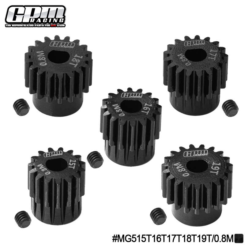 GPM Steel Motor Gear 12T-19T（32 Pitch Module: 0.8mm Motor Tooth Diameter: 5mm）