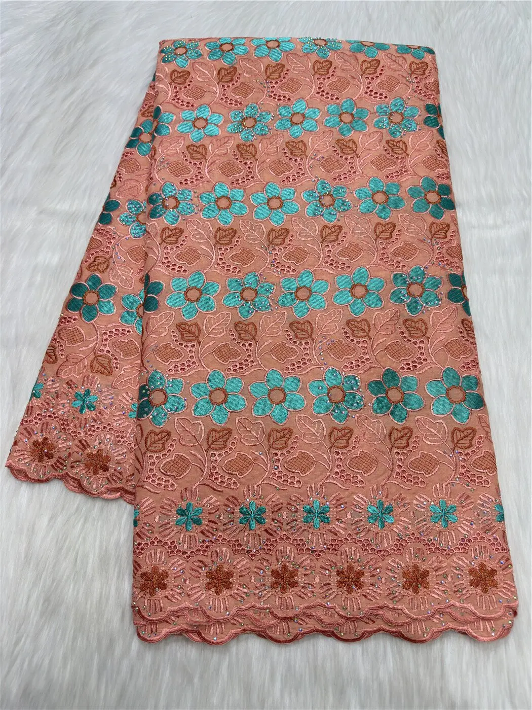 

Новые поступления, африканская 100% хлопковая кружевная швейцарская вуаль, сухая ткань с камнями, 5 ярдов для женщин, свадебная вечеринка, 23A166