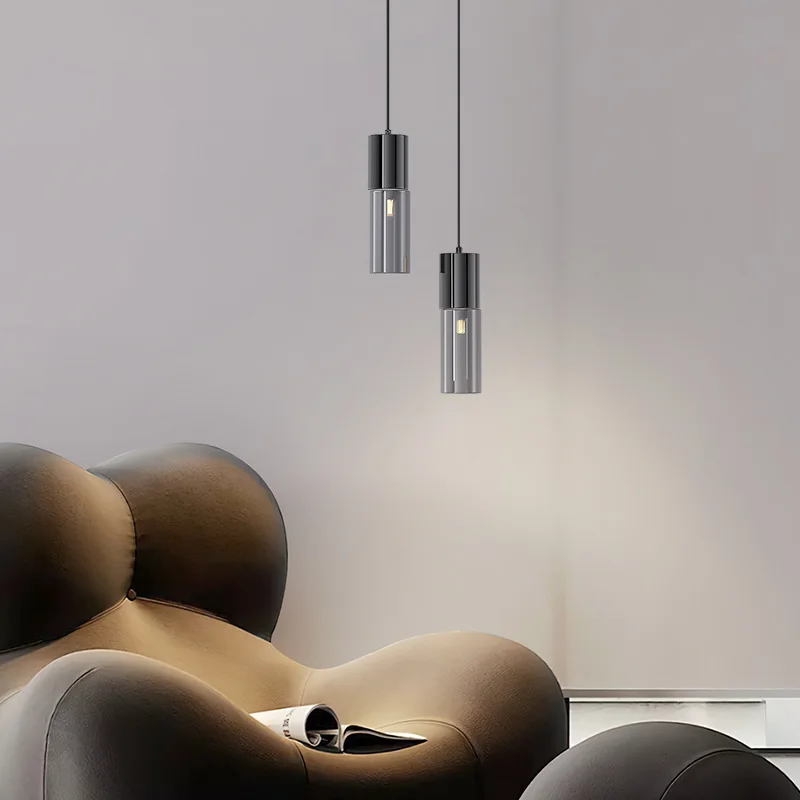 

Modern Simple Single Head LED Hanging Line Light Bedroom Bedside Pendant Light Internet Famous Aisle Small Hanging Light Fixture