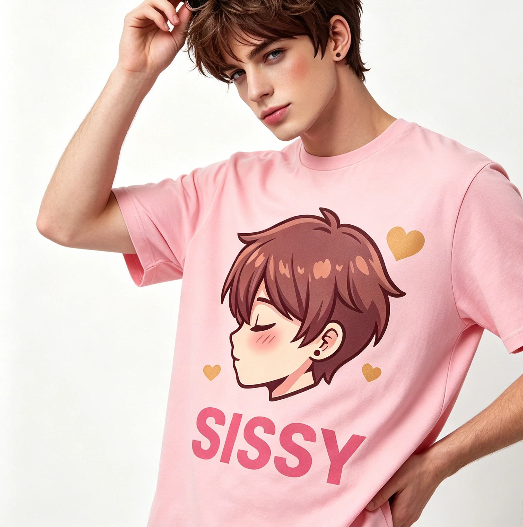 LGBT Dark Street Black Locked Femboy Chastity Tee Adorable Toy Catboy Mini Silicone Cage Crossdresser Casual Top