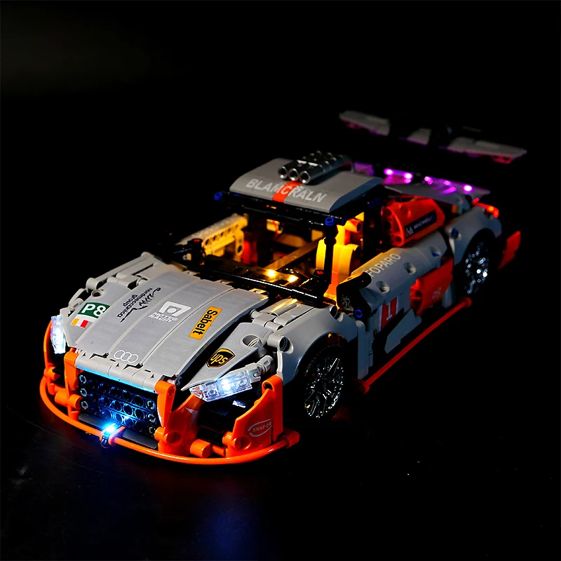 Zestaw oświetlenia LED RC do technicznego samochodu sportowego LEGO 10215 (tylko światło LED, bez modelu klocków)