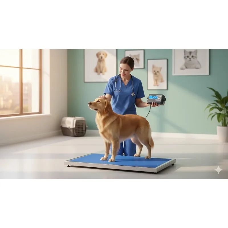 Portable Ultra-Thin Stainless Steel Small Animal Dog Scale Veterinary Pet Weighing Instrument for Diagnosis