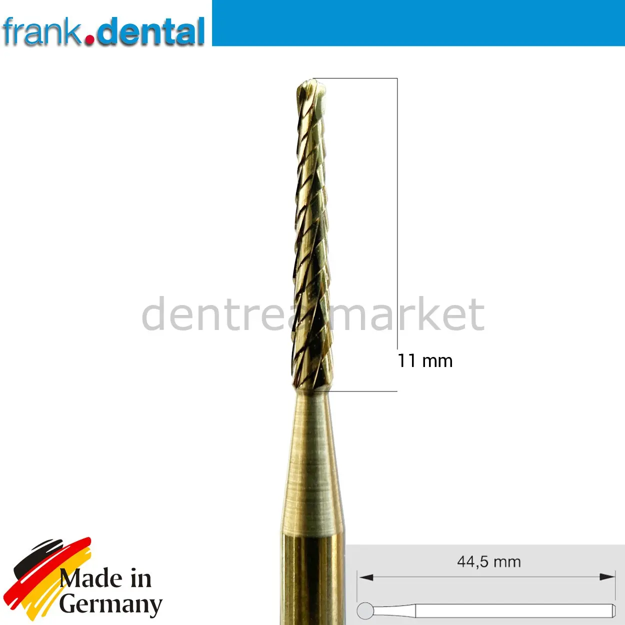 Frank Dental Titanium Coated Carbide Lindeman Surgery Burs - Dental Bone Cutter- Lindemann Bone Cutter Bur - Bone Cutter 262 HP