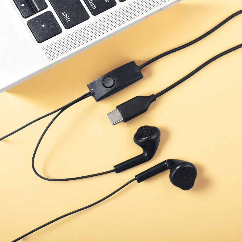 For Samsung Type C Earphone S5830 Wired With Microphone Headset For Samsung Galaxy A55 A56 A25 A26 A17 A54 A53 F55 Z Flip 7 6 5