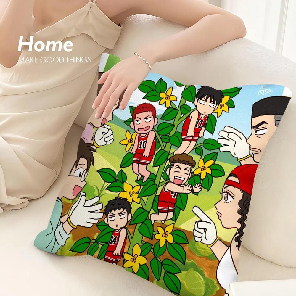 Anime S-Slam D-Dunk Pillow Case 3D Print Polyester Fiber 40*40 cm Home Sofa Throw Pillow Cover Decoration Festival Gift