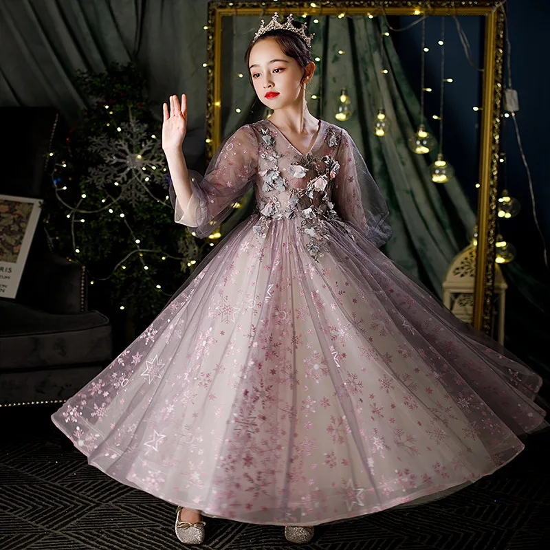 Formal Party Dress for Girls Size 4 To 6 8 12 Year Kids Ball Gowns Princess Prom Evening Dresses Long Luxury 2023 Birthday Party