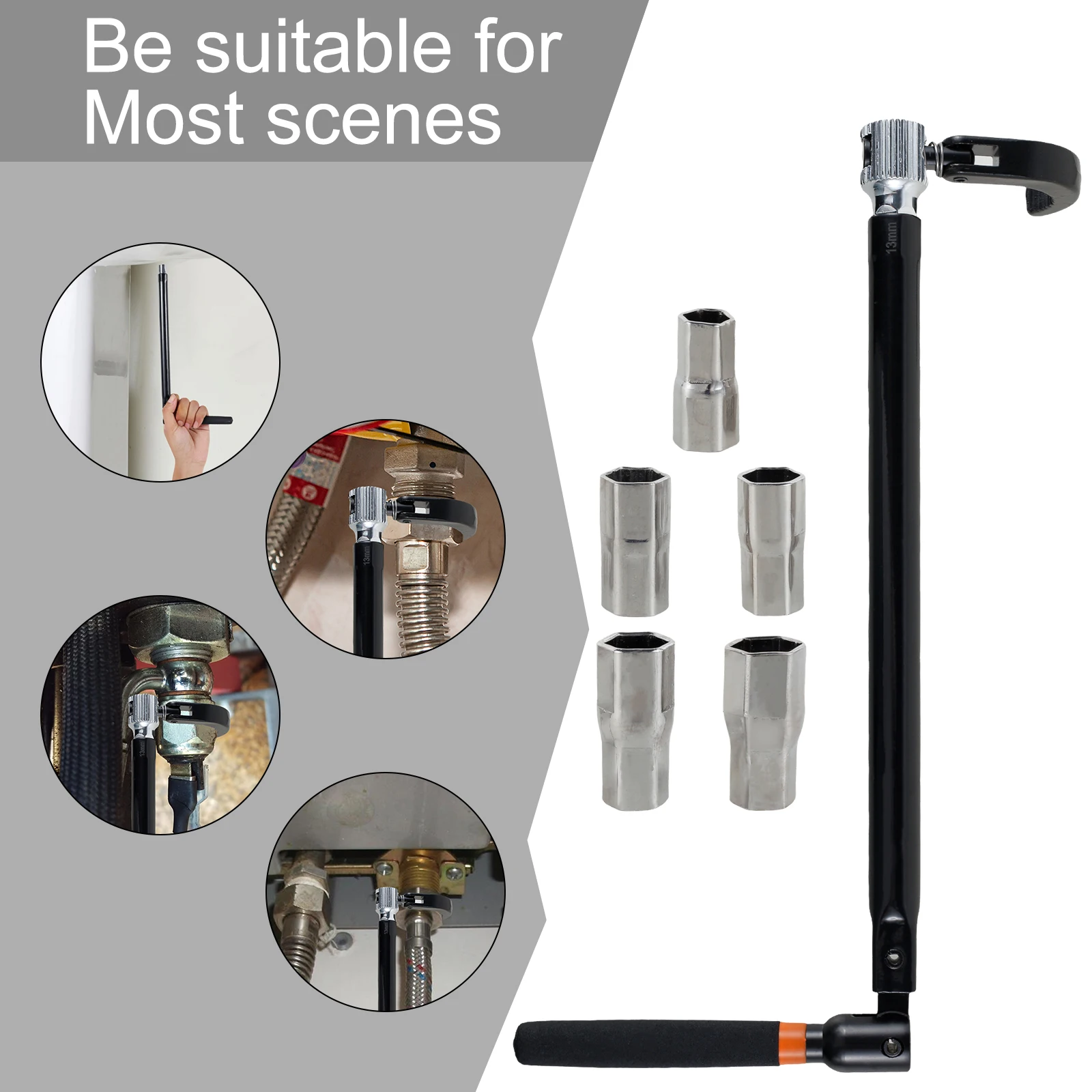 Clé Robinet 8 En 1 Multifonction – Outil Plombier Universel Pour Évier, Cuisine, Salle De Bain, Ultra-Pratique !