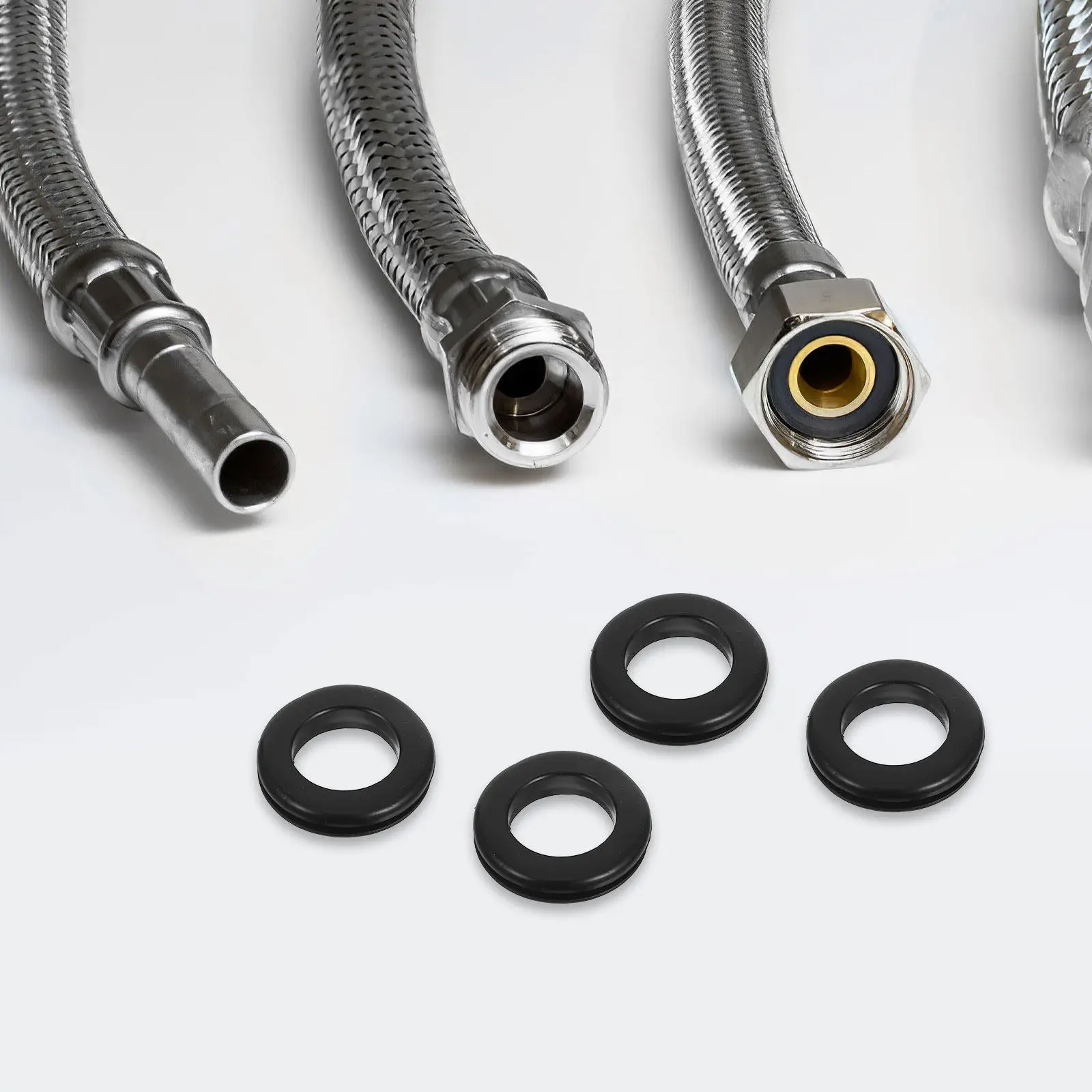 6pcs Rubber Cable Grommets, Double-Sided Through-Hole for Wire Protection, Wall Entry Sealing & Cable Management