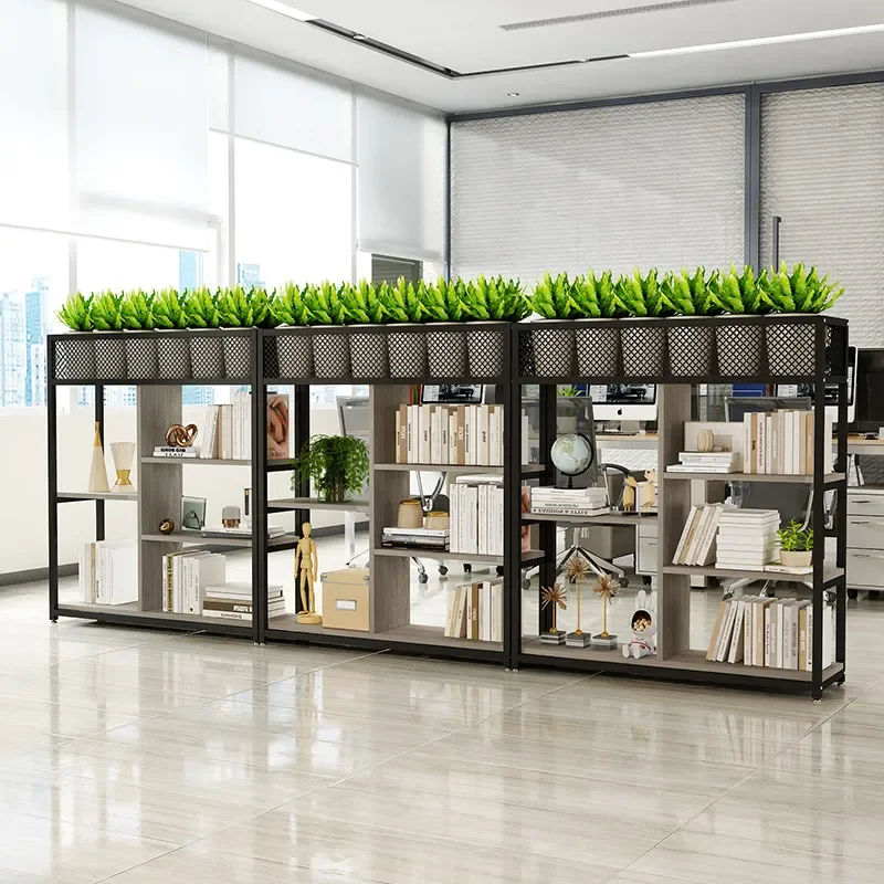 Office partition rack wrought iron screen rack fence dining hall card seat station flower stand partition fence