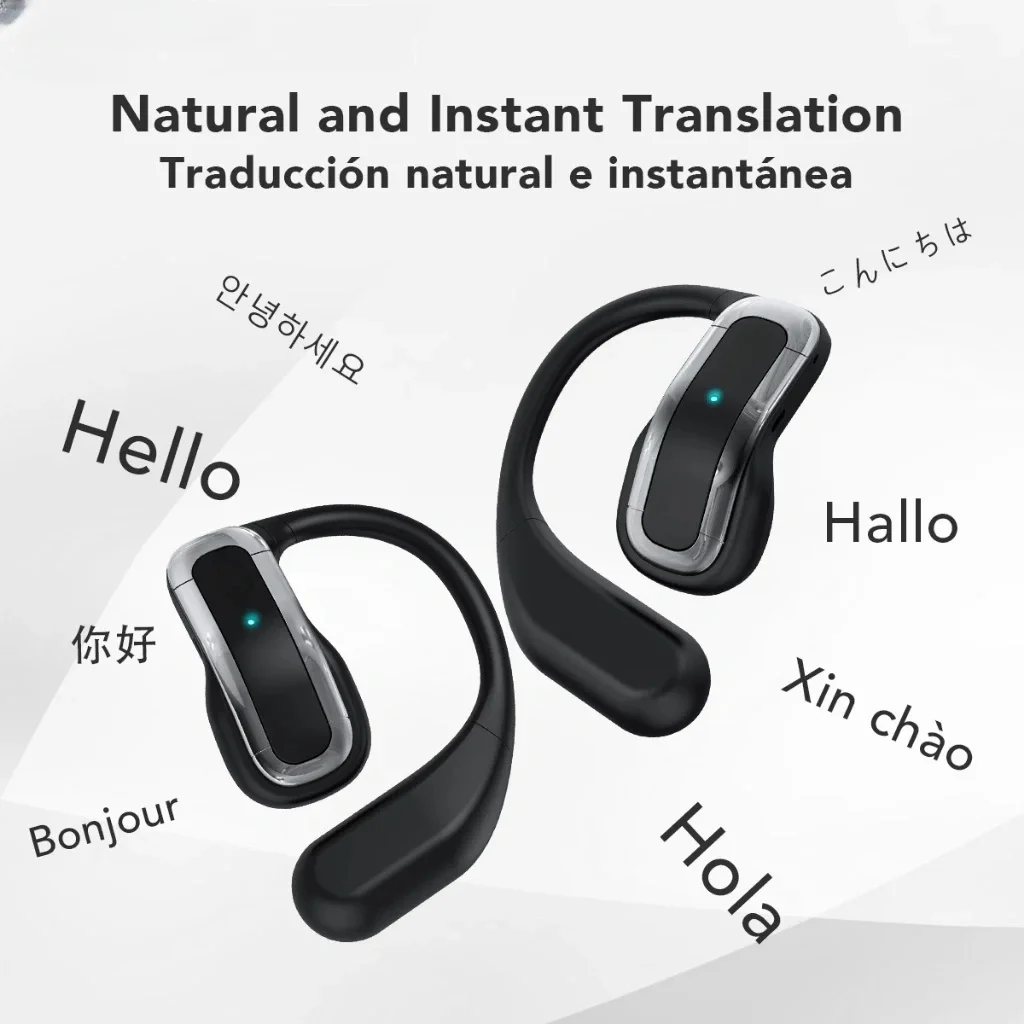 Bluetooth AI Earphones Smart Wireless Translation HiFi AI Headphones Sports Noise Reduction XP3A Earbuds with LED Touch Screen