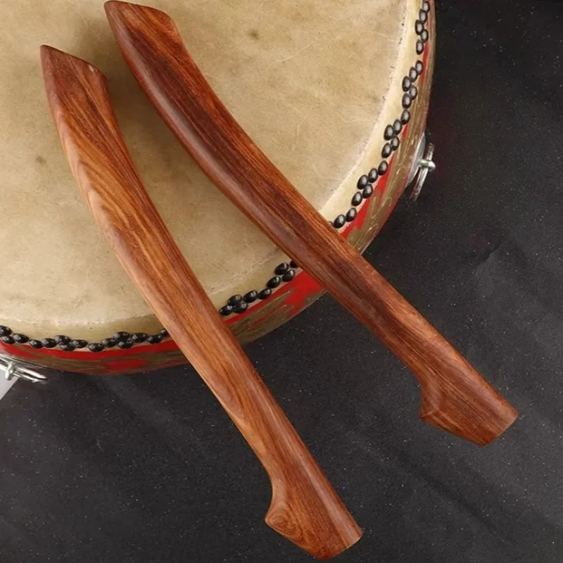 Solid Wood Hard Drumsticks Professional High-resilience Durable Curved Blade Shape Drumsticks Musical Instrument Accessory
