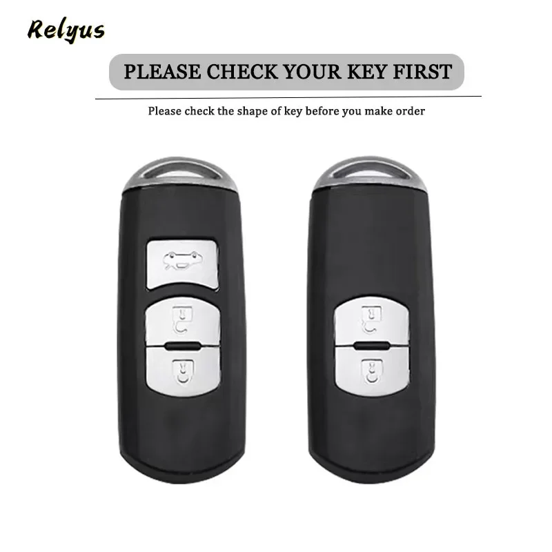 Car key case cover key bag for Mazda 2 3 5 6 GH GJ CX3 CX5 CX9 CX-5 CX 2020 accessories holder shell protect set car-styling