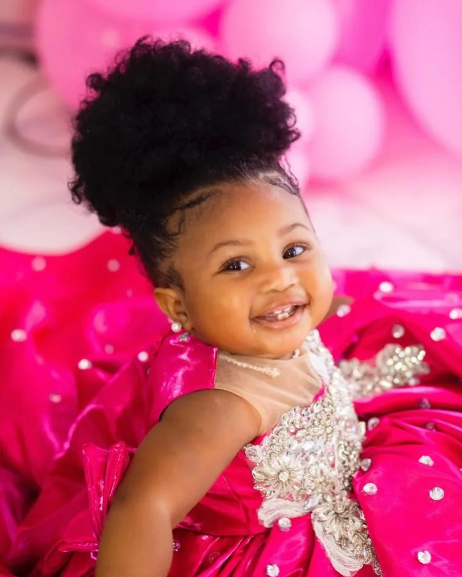 Pink Flower Girl Dress For Wedding Beading Sleeveless Puffy Floor Lenght Kids Birthday Gowns Luxury Princess Dress Custom