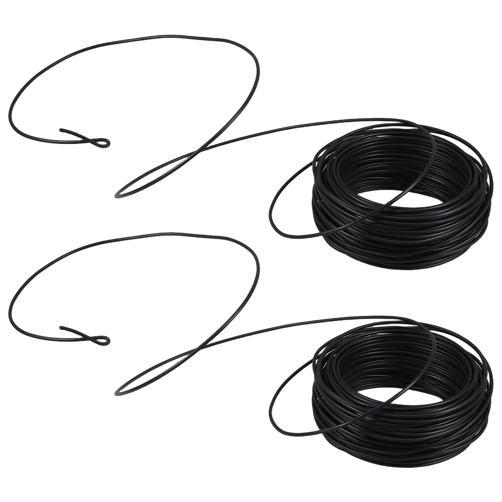 

2 Rolls Galvanized Iron Wire Ties PVC Coated Electrical Wire Bundling Thick Durable Heavy Duty Cable Ties Electric Cable Tie