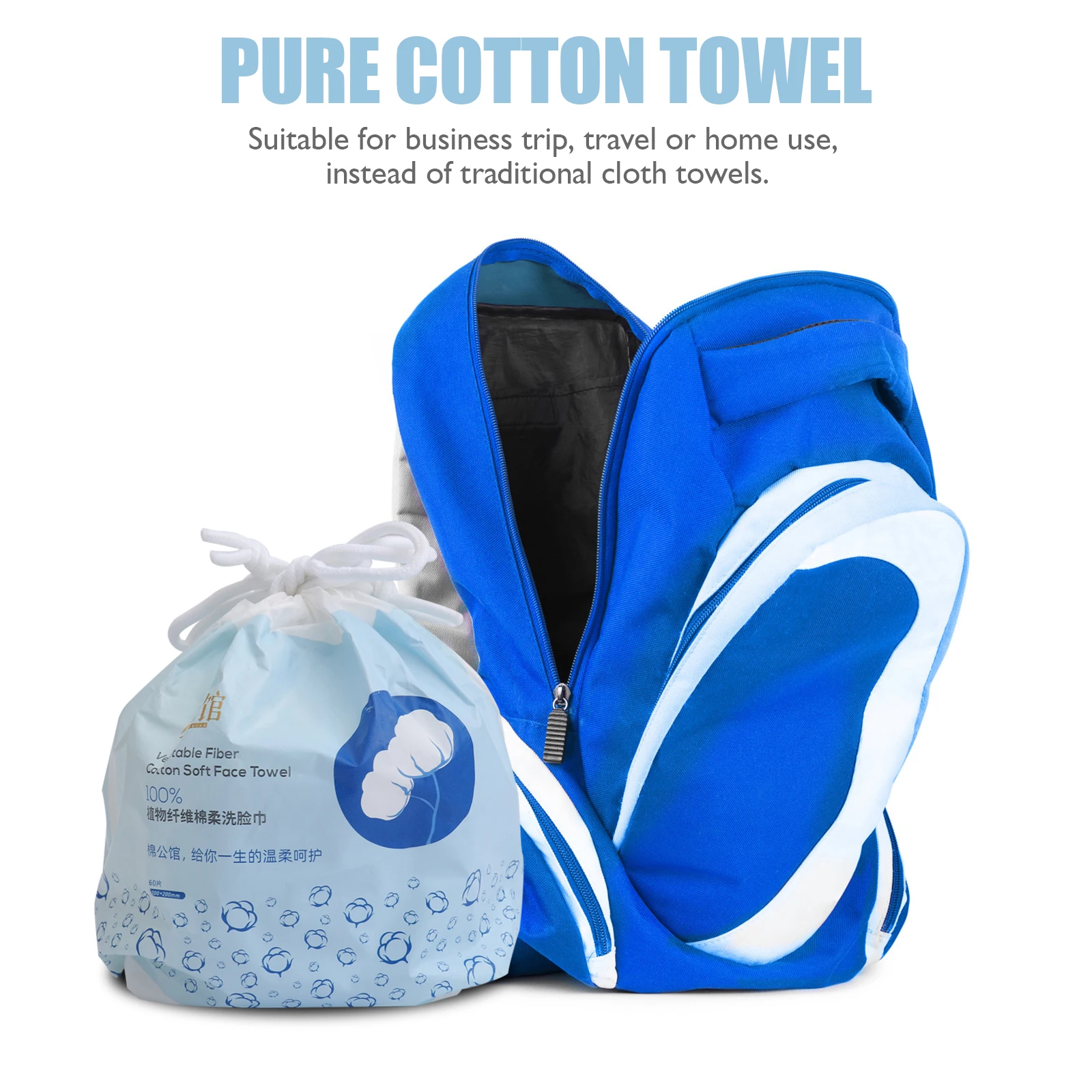 

Cleansing Cotton Makeup Remover Towels Portable Face Washcloths Disposable Facial Tissue Skin Friendly Travel Use Household
