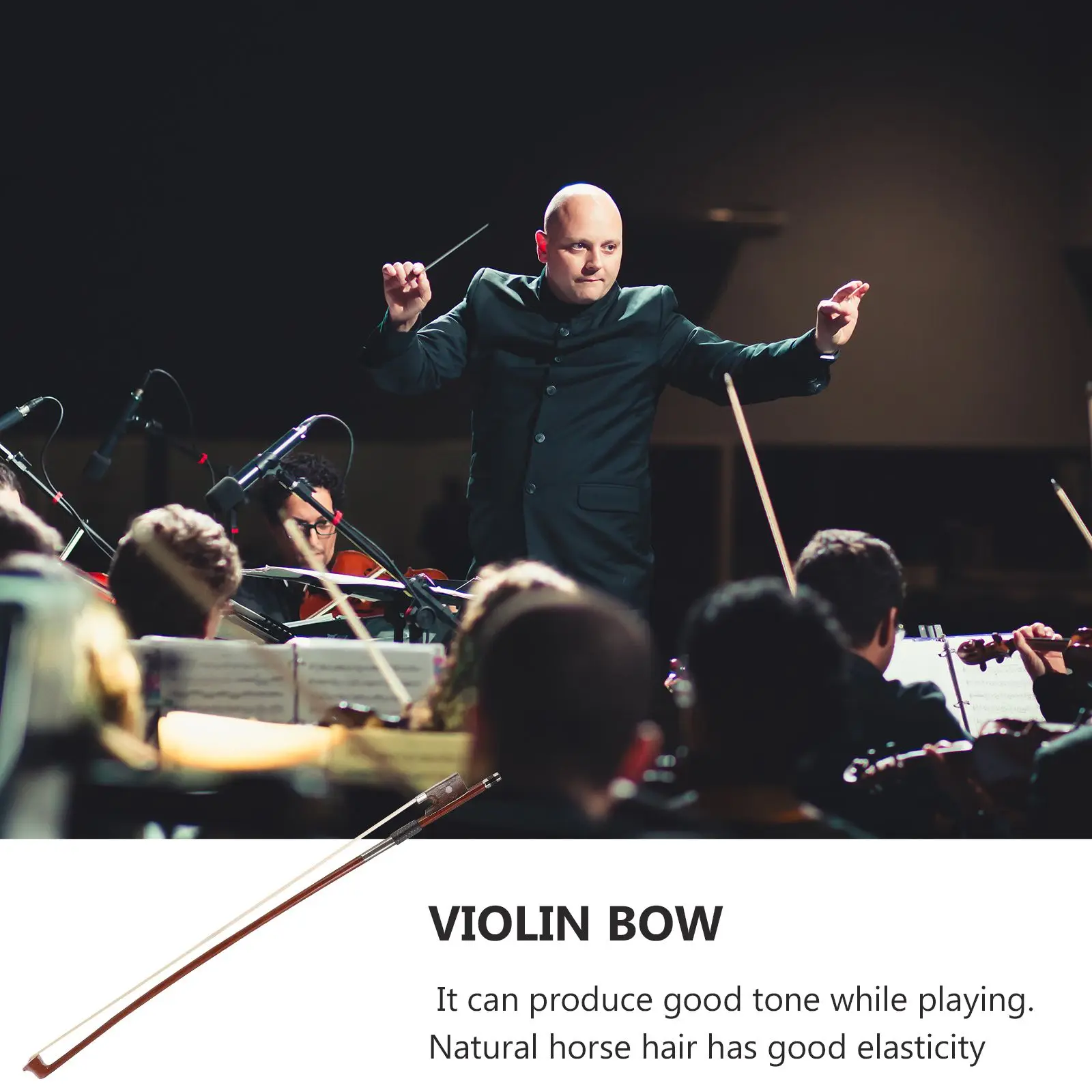 

Violin Bow Size Horse Hair for Violin Bow Children Beginners Brown Practice Musical Instruments Accessories Gifts