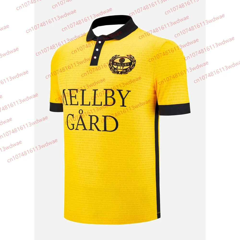 

Hot selling T-shirt For Men Summer Sweden Football Short sleeve T-shirt 3D Print Mjällby AIF Kit Jersey 25-26 Home Jersey Kit