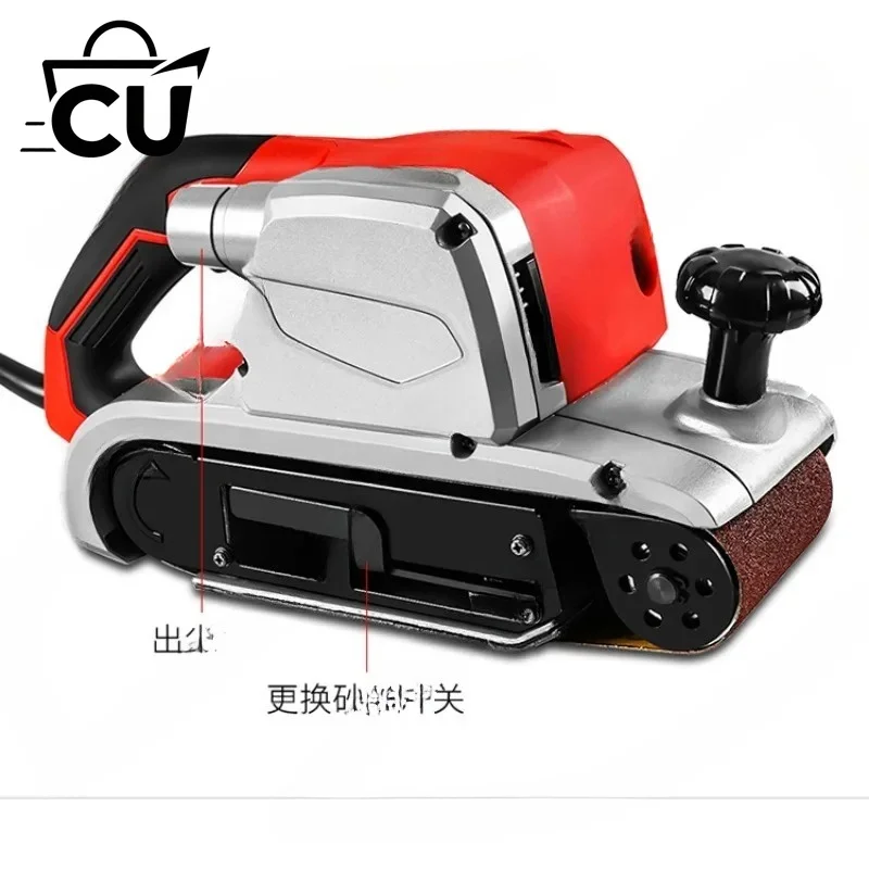 Portable 4-Inch Belt Sander, High-Power Belt Sander, Household Sandpaper Machine for Woodworking