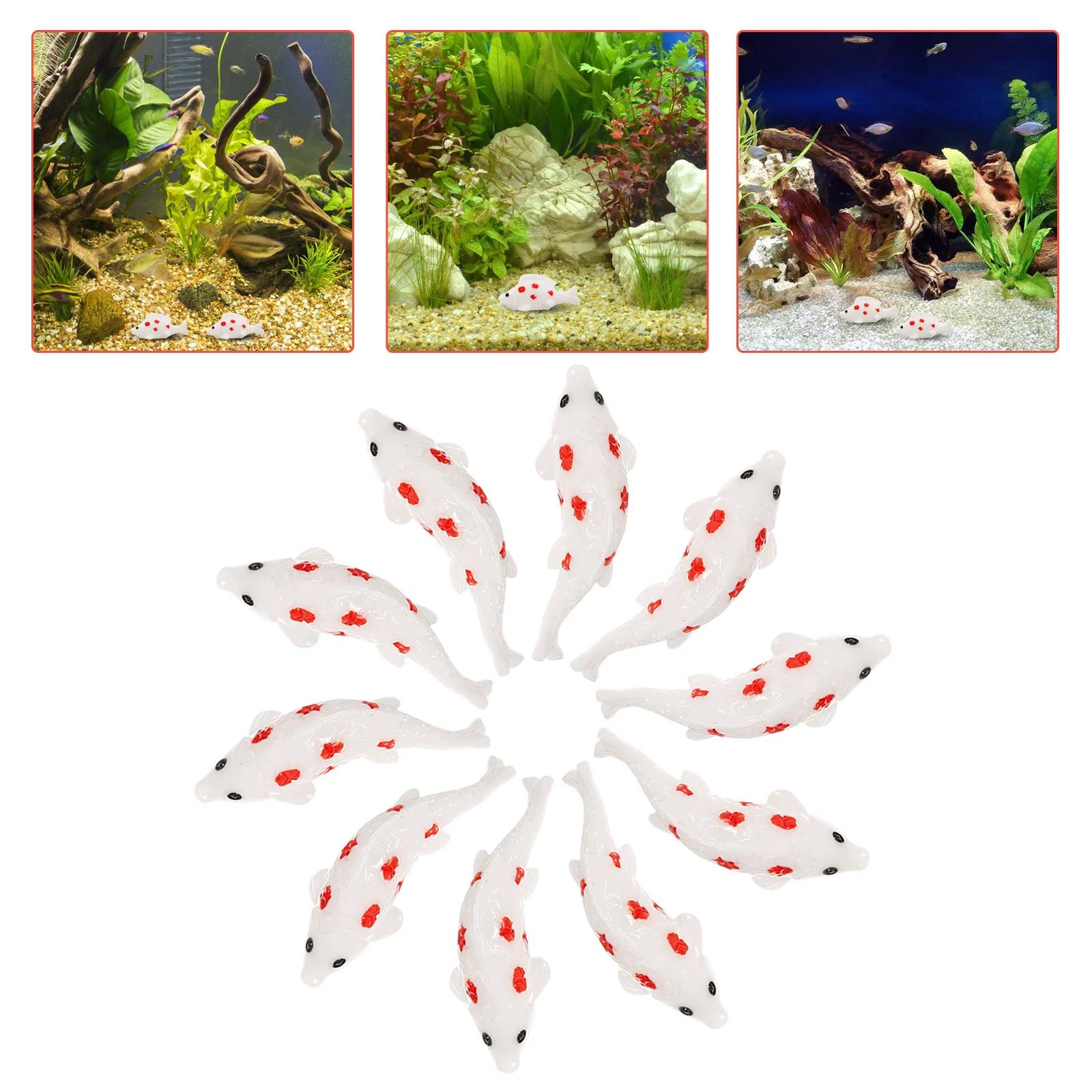 

30pcs Resin Goldfish Decorations Mini Marine L scape naments for DIY Aquarium Crafts Small Fish Large 2 Right