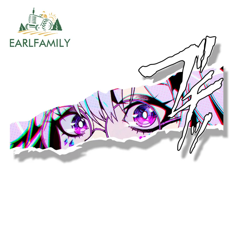 EARLFAMILY Koseki Bijou Fanart Car Sticker Hololive Waifu Hot Decal JDM Streetwear Punk Girl Graffiti Cartoon Peek Stickers view 6