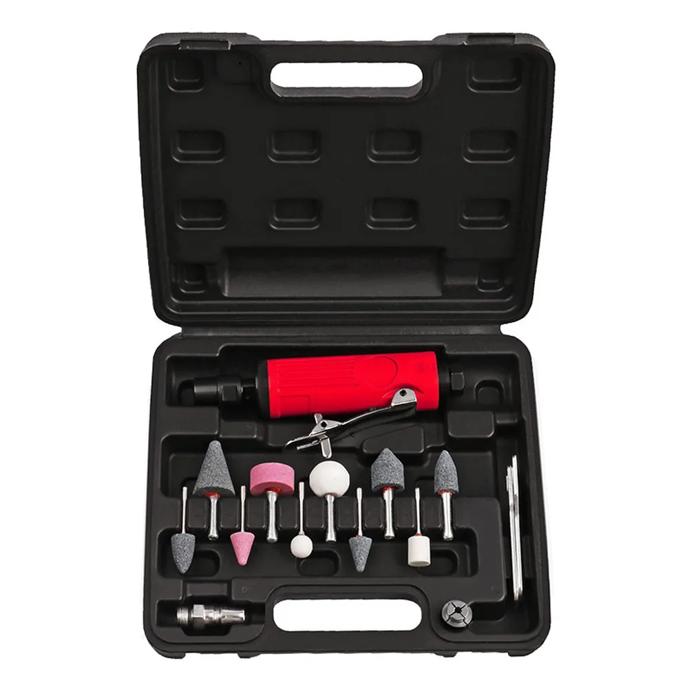

Pneumatic Grinding Machine Set with Metal Housing Easy Pressure Switch and Complete Accessories for Immediate Use