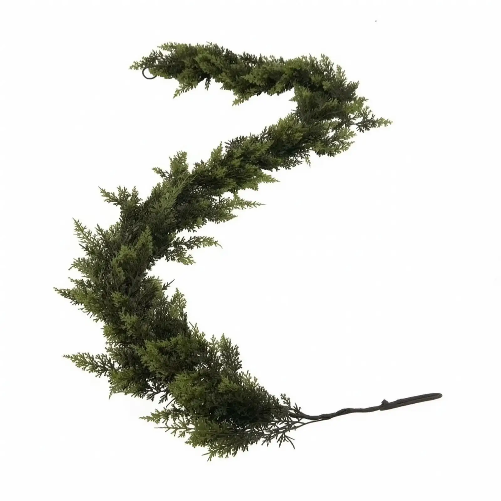 Festive Decorative Vine Artificial Fir Garland for Christmas Mantel Door Stair Railing Green PE Material