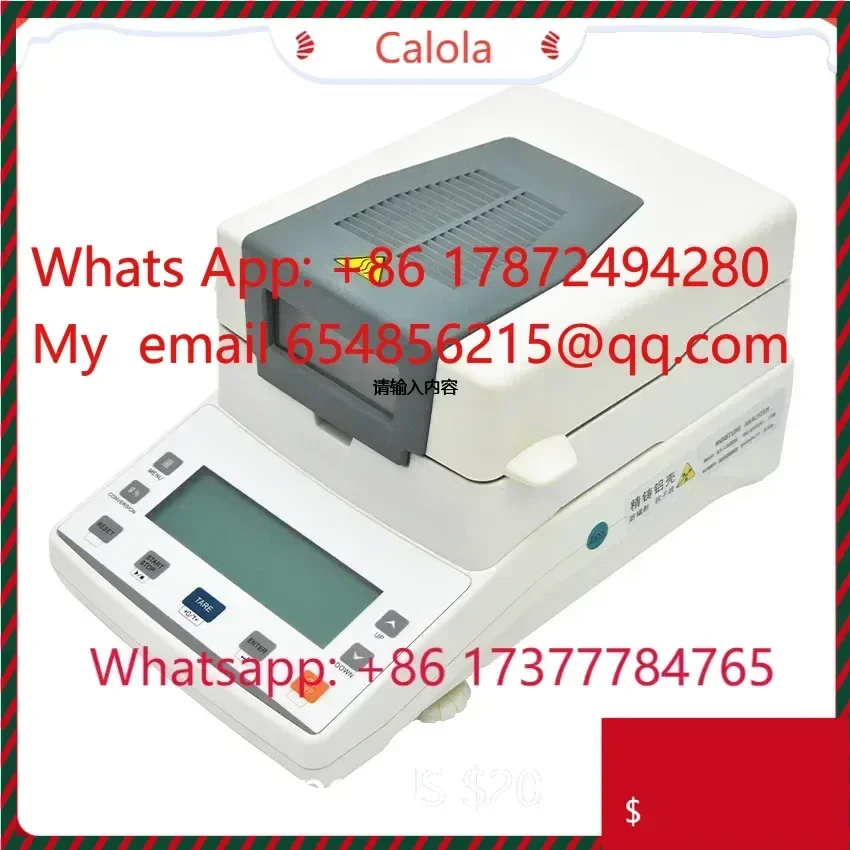 110g/0.01g Lab Digital Moisture Balance | Halogen Heating Moisture Analyzer for Grain & Food