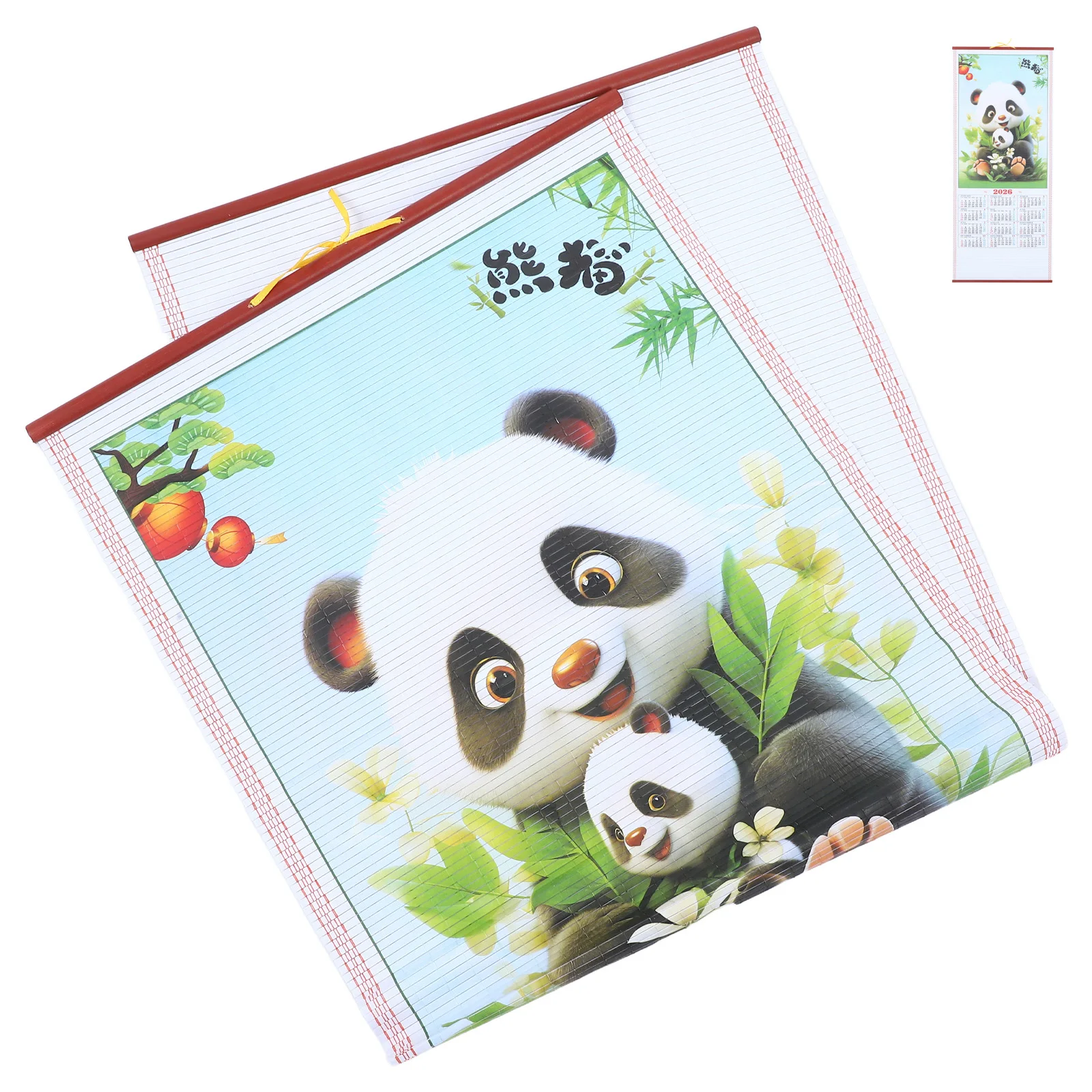 2026 سنة الحصان فو الروطان معلقة التمرير التقليدية الصينية القمرية ديكور للمنزل مكتب غرفة المعيشة 2026 جدار التمرير التقويم #1