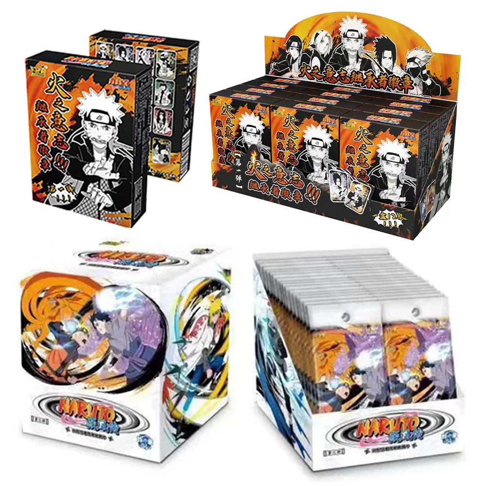 Pin Box Naruto KAYOU Tier 4 Wave 5 Fire Will Successor Badge BR Card Naruto Hinata Tsunade Sasuke Collection Card Boy Toy Gift