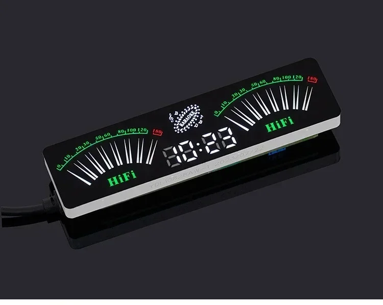 Fan shaped music spectrum dynamic display volume level indicator light