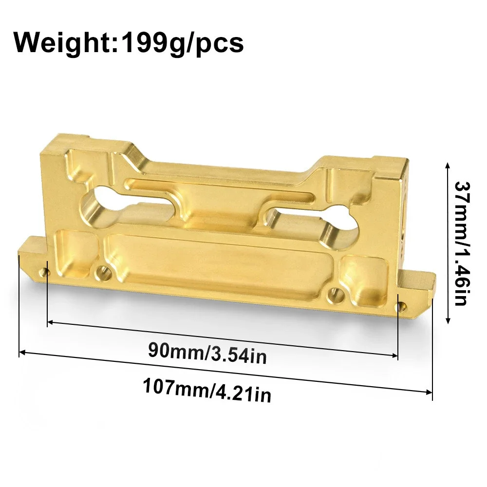 LF0002 Relax Brass Front Cross‑Member For Relax CK5811 CK5812 MK07 1/7 RC Crawler Chassis Weight‑Balance Reinforcement Parts