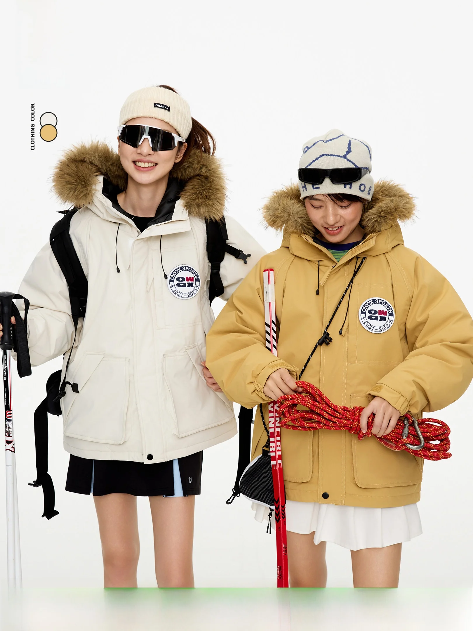 

OWOX женская парка с капюшоном Thiened, хлопковое теплое ветрозащитное пальто с меховым воротником, длинная застежка-молния, уличная повседневная одежда...