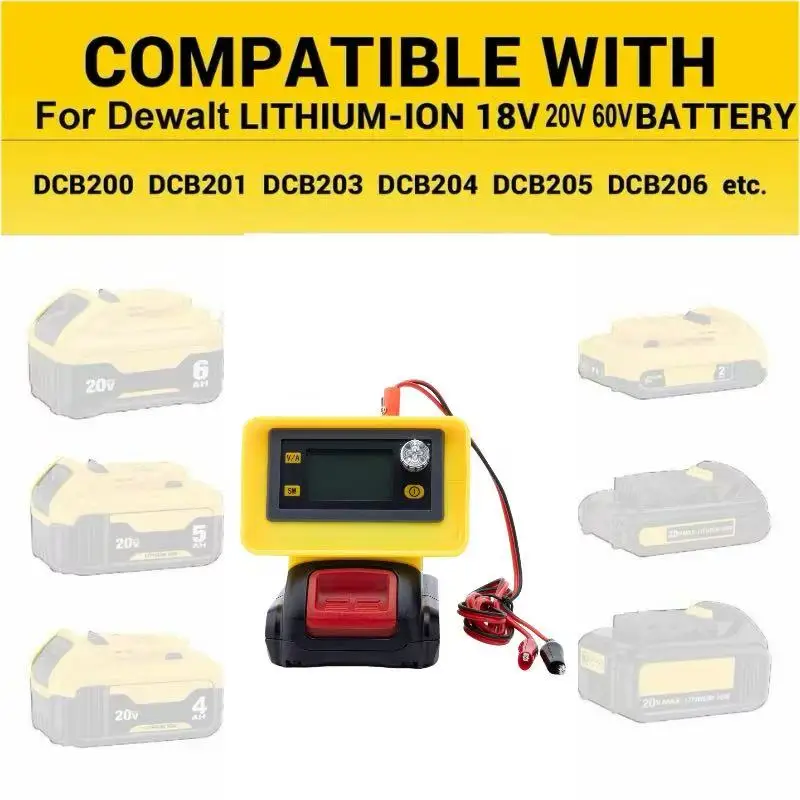 

Converter Adapter for Dewalt 20v Batteries Digital Adjustable And Current Power Adjustable Buck-Boost Power Converter