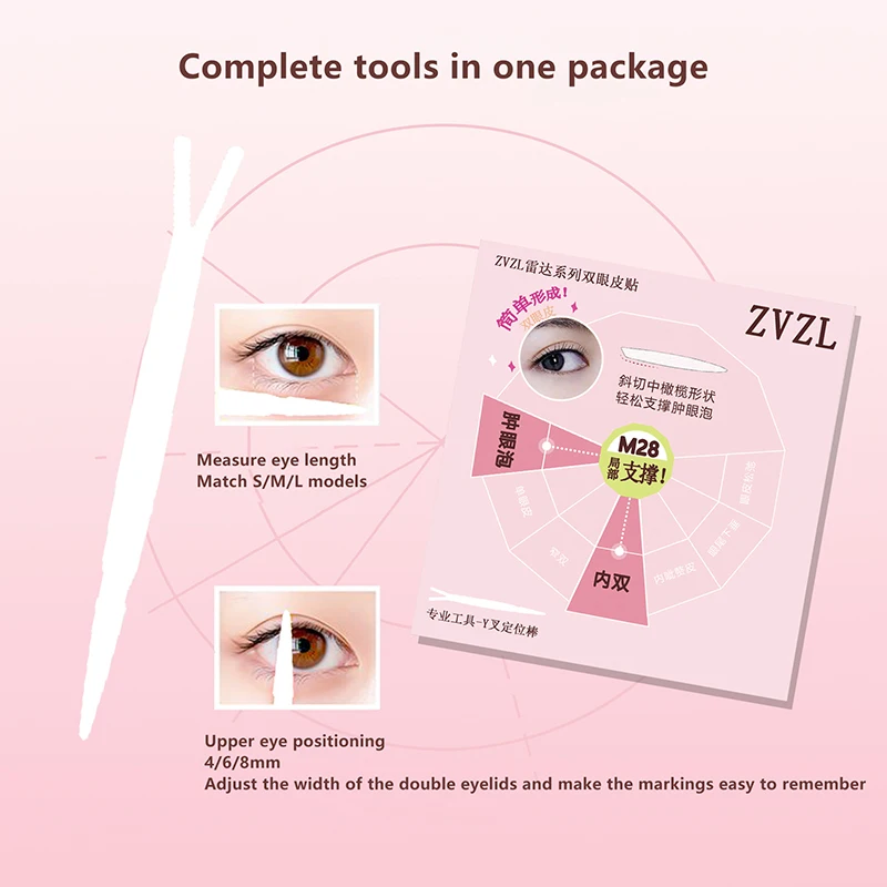 Nastro per doppia palpebra Adesivi per trucco occhi autoadesivi beige Nastro per doppia palpebra invisibile trasparente Strumenti per il trucco degli occhi grandi