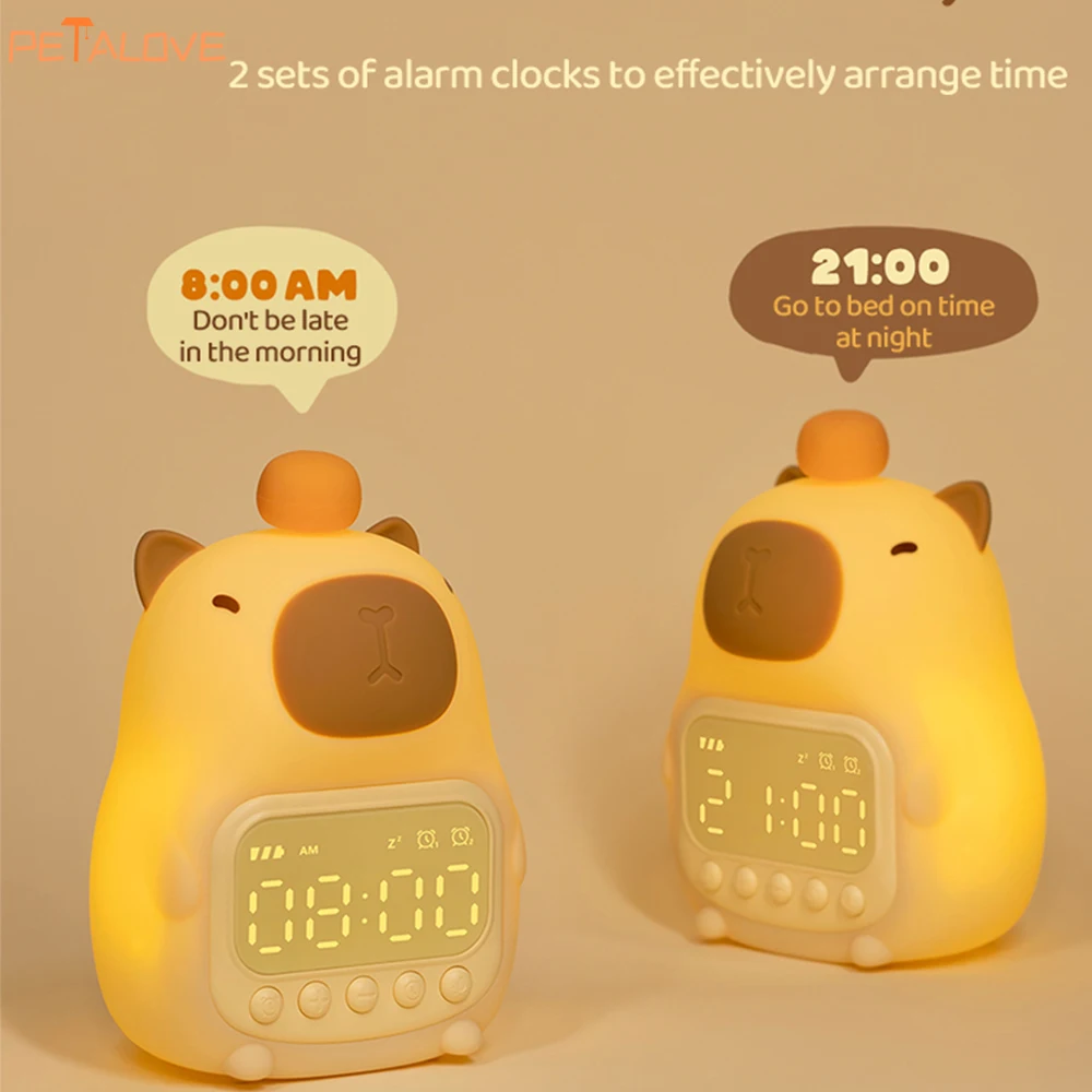 27 Style Popular Night Light Capybara Rabbit Duck Ghost Banana Tiger Deer Hippo Cheese Chicken Q-version Animal Silicone Lamp