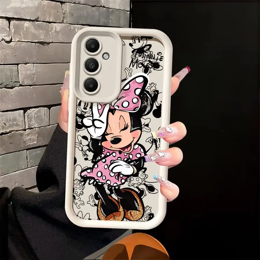 Capa Disney Mickey Minnie Mouse para Samsung Galaxy A55 A25 A26 A73 A56 A36 A54 A35 A52 A21s A32 A22 A24