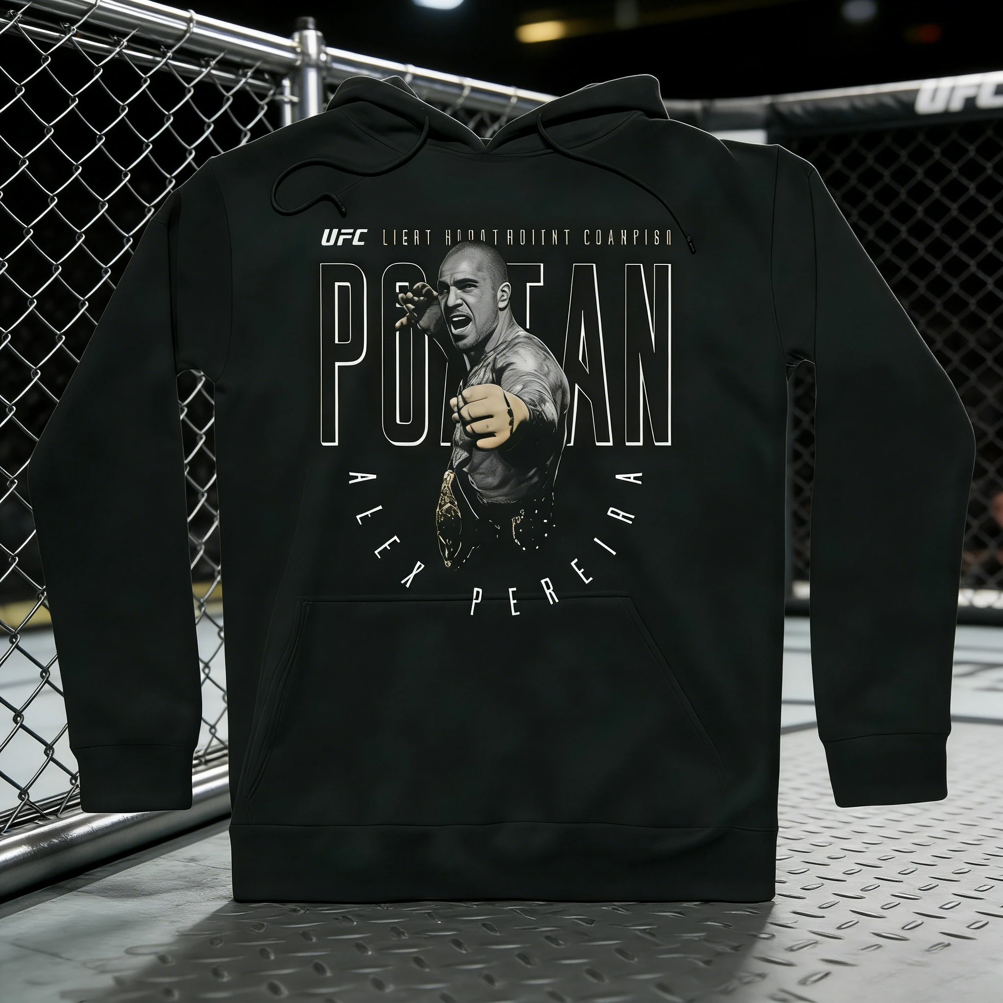 

Коллекция UFC Alex Pereira — тема 2026, осень/зима, удобная толстовка с принтом из 100% хлопка, подходит для мужчин и женщин