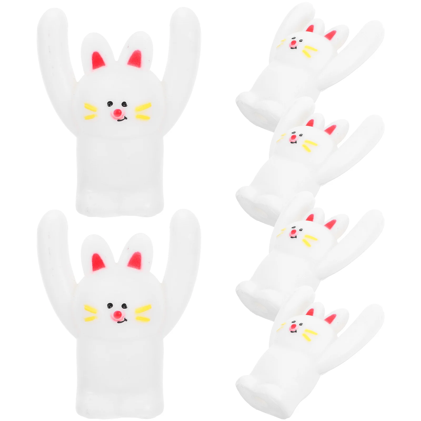 6Pcs Adorable Rabbit Photo Memo Holders Desktop Pink Cartoon Clip Card Holder for Table Display Paper Card Holder