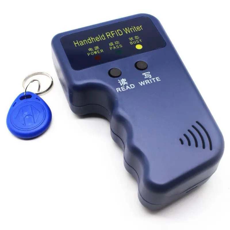 Genggam 125Khz EM4100 Rfid Copier Schrijver Duplikator Programmeur Reader + 5 Buah EM4305 T5577 Herschrijfbare Id Keyfobs Tag