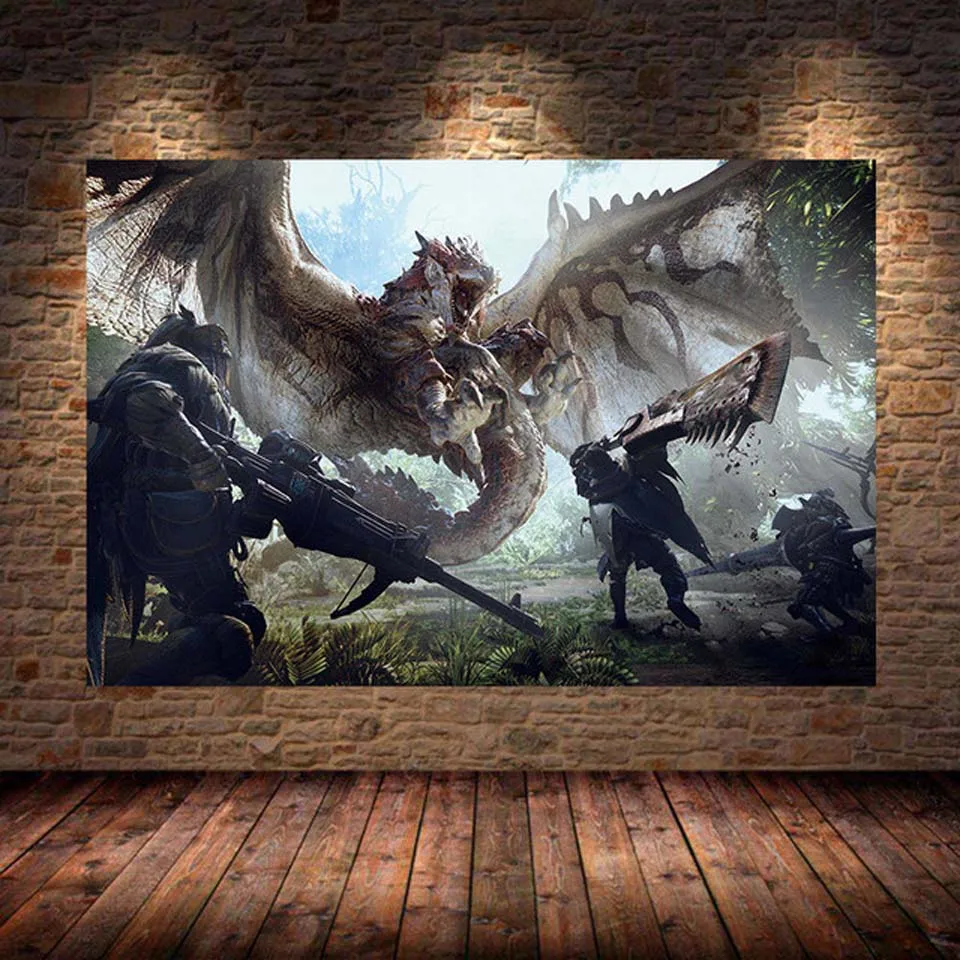 5D Diamond Painting Decoration Painting of MONSTER HUNTER WORLD Diamond Mosaic Game Painting Art Cross Stitch Kits For Bedroom